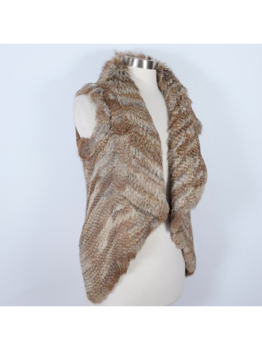 YVES SALOMON rabbit fur vest jacket 34 / US XS - Small